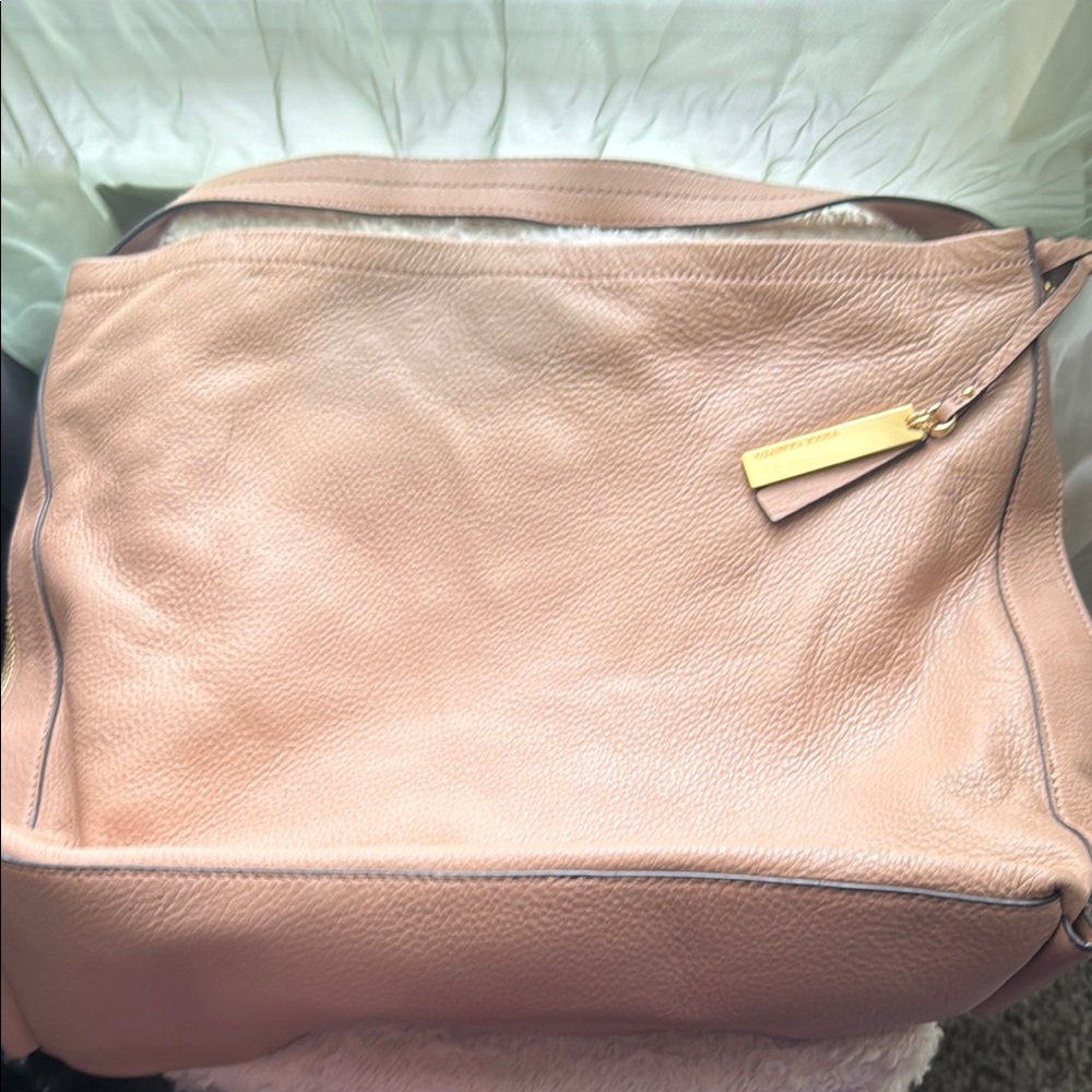 Two by Vince Camuto Tan Shoulder Bag with Structured Design